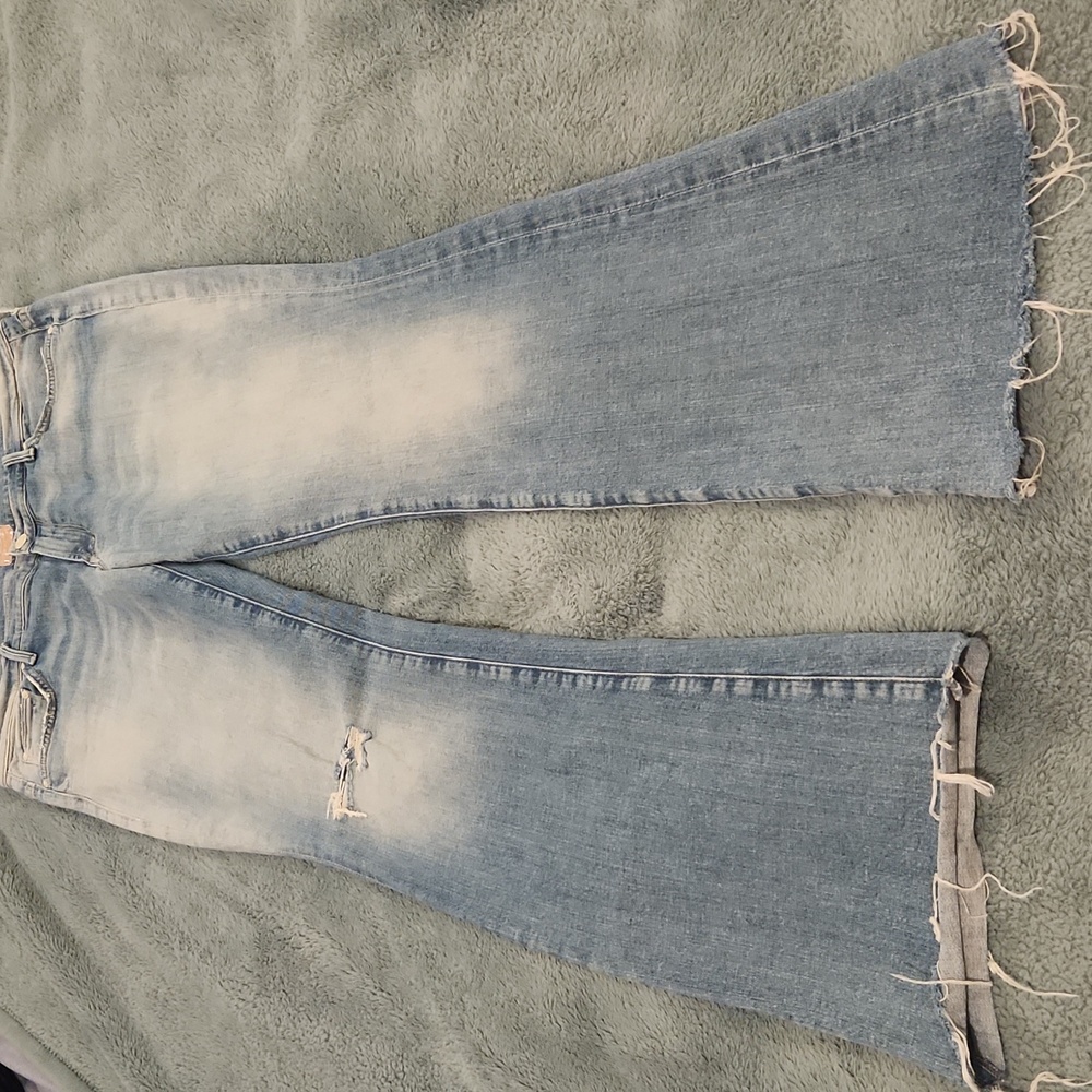 MOTHER The Slacker Fray Jeans in Wash- Love Drunk Cowboy Size 32! - Picture 7 of 14